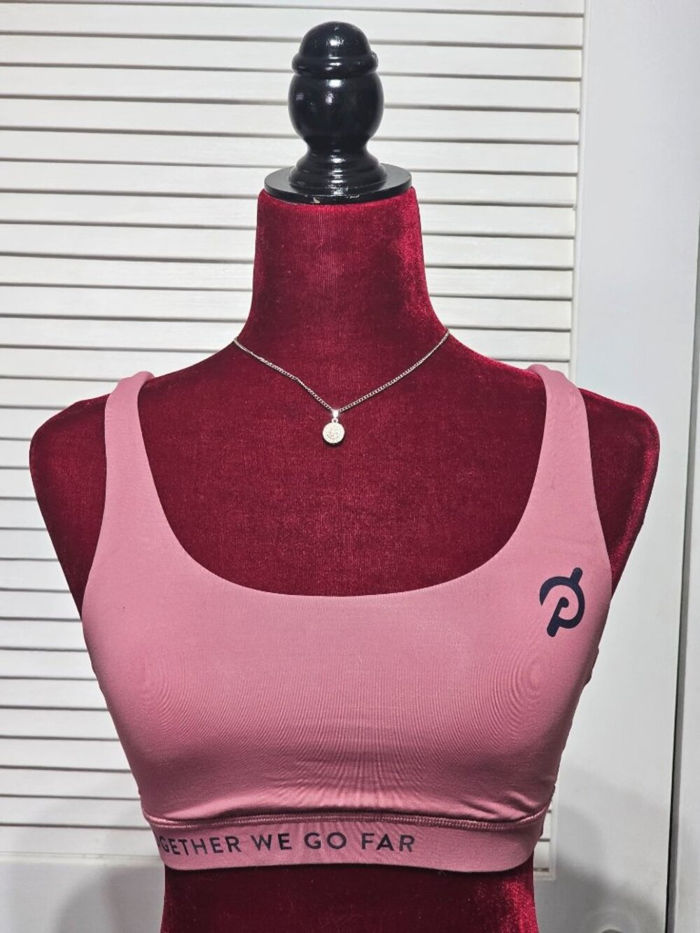 Lululemon Peloton Women's Pink Energy Longline Bra Together We Go Far Sz 4 3165